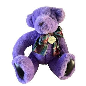 VINTAGE '92 VICTORIA's SECRET Teddy Bear 14" Purple Plush With Labels and tag